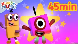 Counting Level 1 Numberblocks 45 Minute Compilation 123 - Numbers Cartoon For Kids