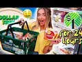 Eating Only DOLLAR STORE FOODS For 24 HOURS CHALLENGE