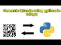 Generate QRcode using python with GUI in TELUGU