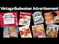 Vintage Budweiser Beer Advertisement Signs Featuring King of Beers Song