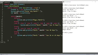Java - switch statement with explanation and practical demonstrations