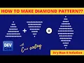 Diamond print using for nested loop in Dev c with C coding