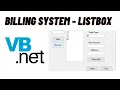 VB Net Simple Billing System Add and Remove values ListBox Array and Loop