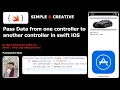 Pass Data from one controller to another controller in swift iOS