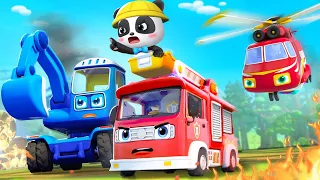 Fire Truck Comes to Help | Forest Fire Rescue Squad | Kids Songs | BabyBus - Cars World
