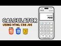 Build Calculator using HTML CSS and JavaScript Calculator UI design html css js Calculator
