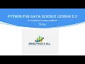 Python for Data Science Lesson 2 2 Numpy