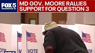 Maryland Gov. Moore rallies support for redistricting ballot question