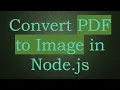 Convert PDF to Image in Node js