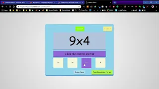 Maths Game HTML CSS JavaScript
