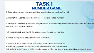 Task no 1 Codsoft internship in Java Number Game