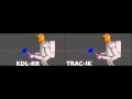 TRAC-IK Solver versus KDL IK solver on R2 torso