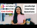 Q8 AMDOCS CODING INTERVIEW QUESTION JavaScript LIVE CODING