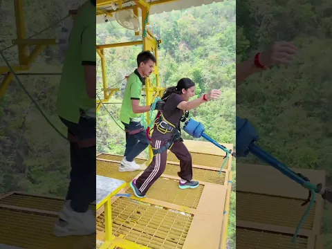 Best running jump of the day 💪#shorts #adventure #tranding #viralshorts #bungyjumping