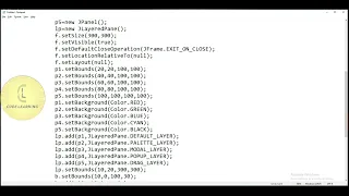Java Swing class JLayeredPane - add ActionListener CodeLearning
