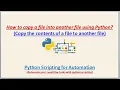 Complete Python Scripting Copy the content of a source file into a destination file