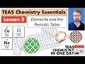 TEAS 7 Chemistry Elements and the Periodic Table