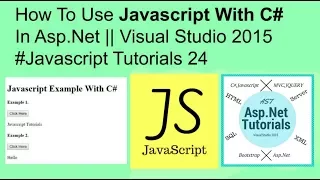 How to use javascript with c example in asp net visual studio 2015 tutorials 24