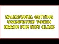 Salesforce Getting Unexpected token error for test class