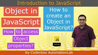 JS-Part 5 What is Object in JavaScript How to create an Object in JavaScript