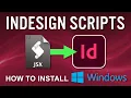 InDesign Scripts How to Install Windows