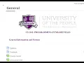 Uopeople CS1101 Programming Fundamentals Week 1
