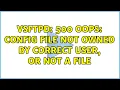 Ubuntu vsftpd 500 OOPS config file not owned by correct user or not a file