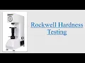 Rockwell Hardness Test - SOM LAB