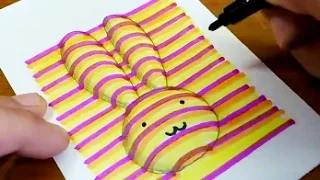 How to Draw 3D RABBIT Coloring Pages Learning Colouring s