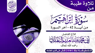 تلاوة من آخر سورة ابراهيم بصوت الأخ الكريم عبد العليم البعداني رحمه الله 