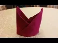 Napkin Folding The Bishop s Hat Easy Napkin Folding Tutorial