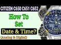 Citizen C650 Setting Instructions Also for C651 C652 Skyhawk Set Time Date