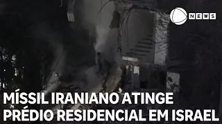 Míssil iraniano atinge prédio residencial em Israel