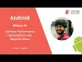 Android Online Webinar 02 ListView Performance and RecyclerView
