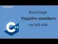 Rearrange positive and negative numbers with constant extra space