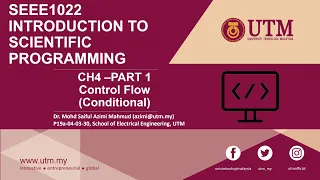 Introduction to Scientific Programming Chapter 4 Part 1-Control Flow
