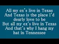 George Strait All My Ex's Live In Texas Lyrics