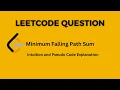 Leetcode Question - 931 Minimum Falling Path Sum