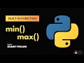 min-max functions in python python built-in functions Python Live Session