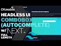 How to create Combobox Autocomplete with headless UI with Nextjs React Recoil