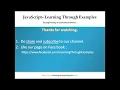02 - JavaScript example using script tag Learning Through Examples
