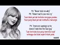 Taylor Swift - Mr. Perfectly Fine | Lirik Lagu Terjemahan