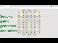 Sudoku generator and solver
