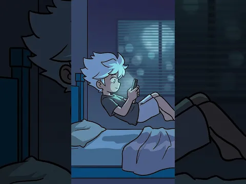 They say scrolling at midnight makes you fly...?! #JackAndSara #anime  #shorts #funny