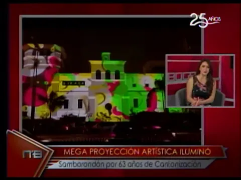 Mega proyección artística iluminó Samborondón por 63 años de cantonización