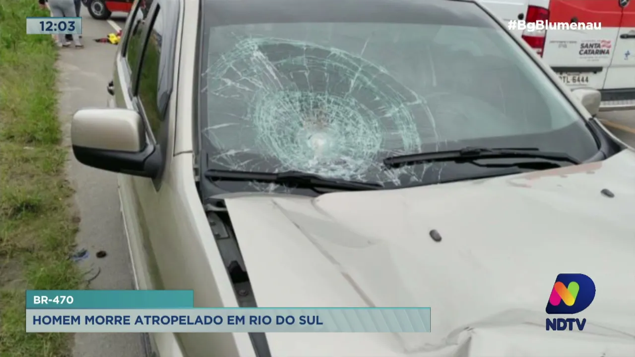 BR-470: homem morre atropelado em Rio do Sul