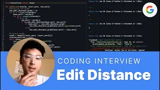 Google Python Software Engineering Interview Edit Distance Leetcode Question