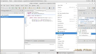 Eclipse 2018-12 Installation on Oracle Linux 7 and Java 11 Modular Programming
