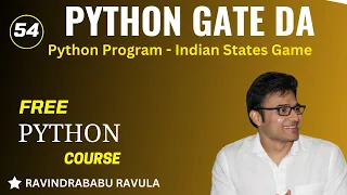 PYTHON Python Program - Indian States Game Ravindrababu Ravula