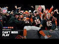 Joe Mixon Touc own and jumps in stands
